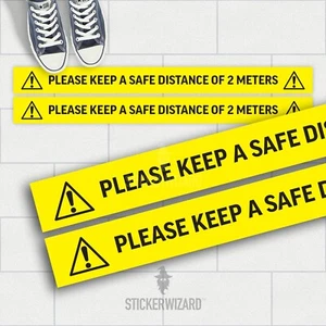 Abnehmbarer rutschfester Bodenaufkleber | Sicherer Abstand halten | Sozialer Abstand - Bild 1 von 1