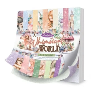 Hunkydory - Un mondo stravagante 8 x 8 fogli di carta - WHIM103 - prezzo consigliato £11,99 - Foto 1 di 2