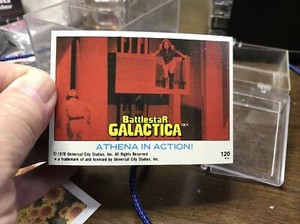 Battlestar Galactica Trading Card, # 120 ATHENA IN ACTION! 1978