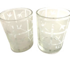 Tea Light Holders Pair Frosted With Floral Decoration 7cm Tall Home Decor