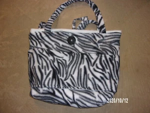 LARGE HANDBAG ZEBRA PRINT PATTERN - Picture 1 of 4