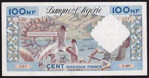 ALGERIA ---- 100 NF FRANCS 1961 --- VF --- VERY NICE -- LARGE FORMAT ------ - Picture 1 of 2