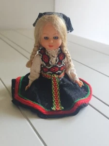 Vintage German/Dutch? Celluloid? Doll Ethnic Costume Open Close Eyes Blonde Mini - Picture 1 of 8