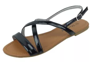 New Starbay Women's Fashion black flat slide Sandals #2225 US size 8 - Picture 1 of 1