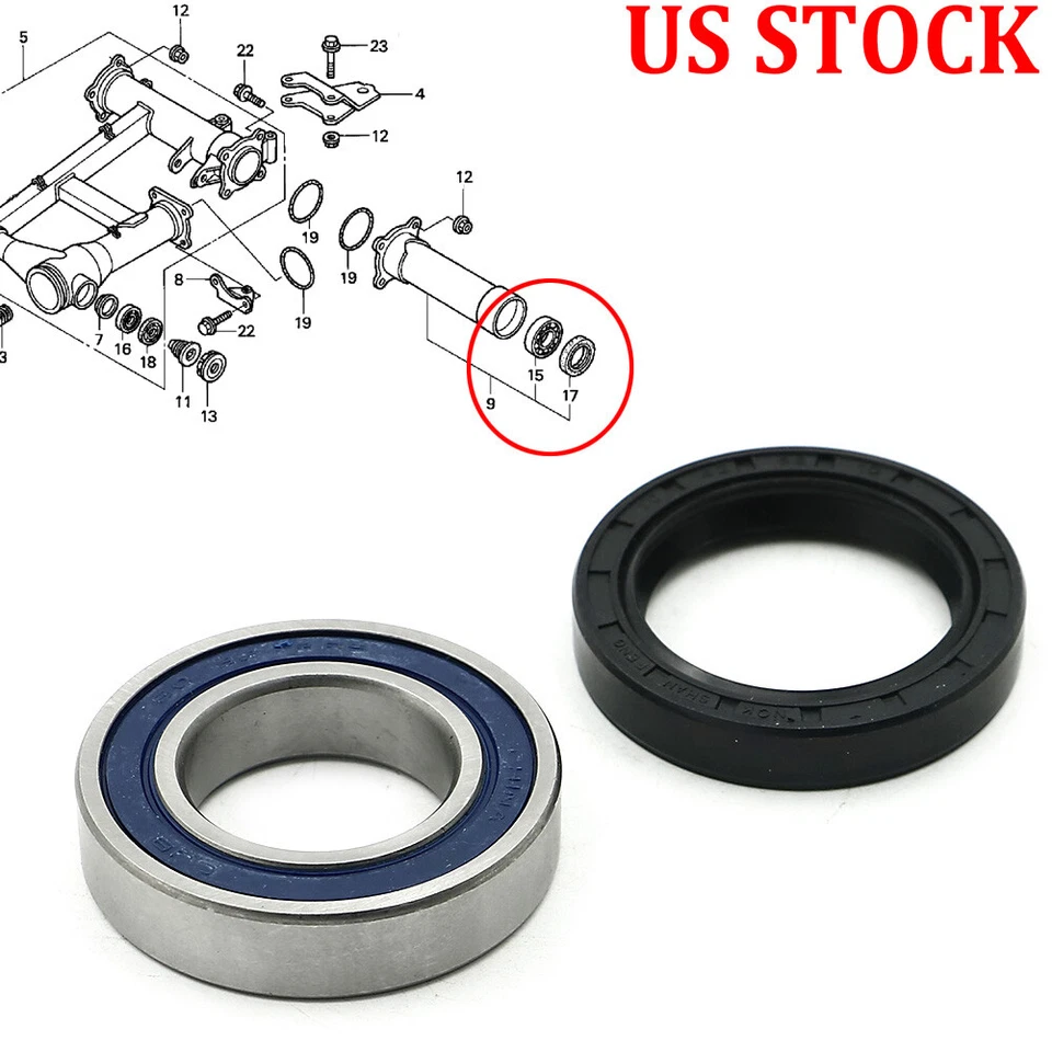 Rolamento de roda de eixo traseiro esquerdo e vedação para Honda Foreman 400, 500 Rancher 350 420 - Imagem 1 de 4