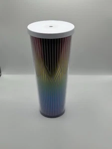 Starbucks 24oz Venti Cold Cup Tumbler Love Amour Pride Rainbow Stripes No Straw - Bild 1 von 8