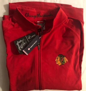 Chicago Blackhawks Viertelreißverschluss Herren XL Langarmpullover rot NHL Hockey Shirt - Bild 1 von 8