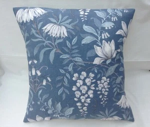 Laura Ashley Designer Cushion Cover PARTERRE DARK SEASPRAY Blue Various Sizes - Picture 1 of 2