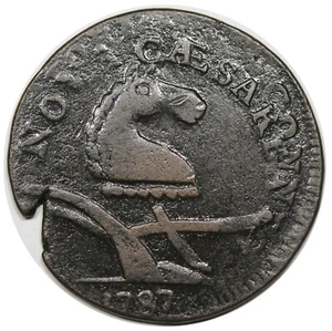1787 New Jersey Copper, Camel Head, Maris 56-n, struck 1787 CT Miller 30-hh.1 - Picture 1 of 2