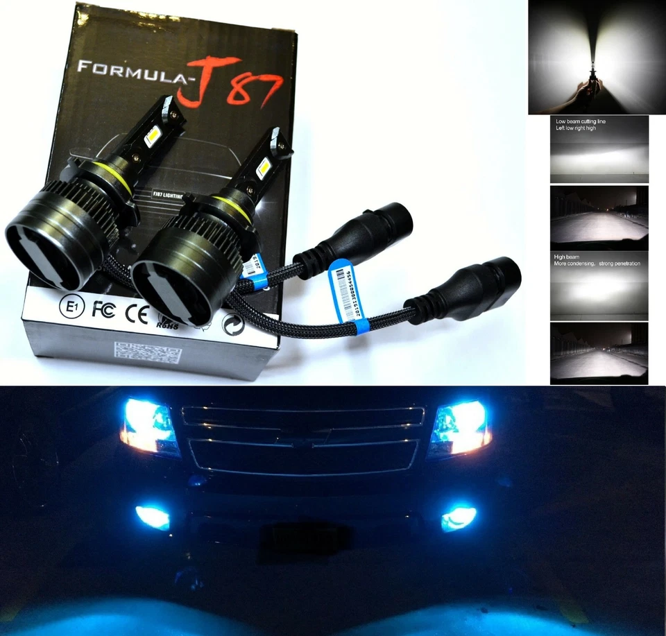 LED G 100W 9006 HB4 Blue 10000K Two Bulb Head Light Low Beam Replacement Upgrade - Image 1 of 4
