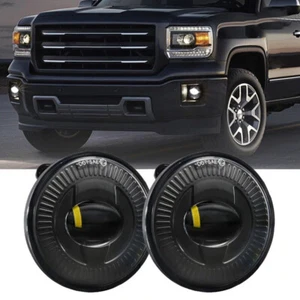 Pair for GMC Sierra 1500 2014 2015 2500 3500 2015-2018 LED Fog Lights Lamps - Picture 1 of 12