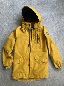 H&M Yellow Black Waterproof Removable Hood Lined Jacket 11-12 yrs approx 18"wide - Picture 1 of 3