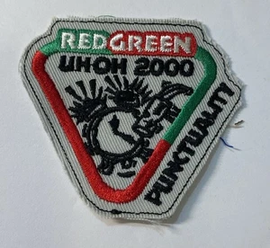 Vintage Red Green TV Show Patch Badge Uh-oh 2000 Punctuality - Picture 1 of 2
