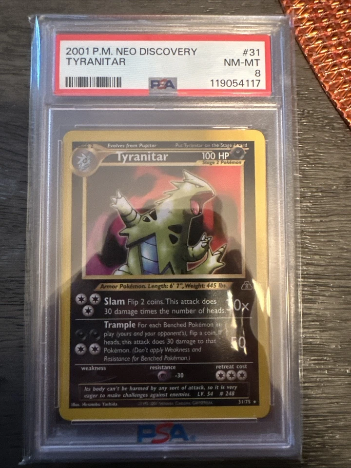 Pokémon TCG Tyranitar Neo Discovery Unlimited Rare Card 31/75 - Image 1 of 1