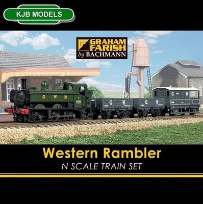 N Gauge Farish 370-052 Western Rambler Train Set – Pannier Tank + 3 Wagons etc - Image 1 of 3