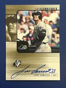 2000 SPX JOSE CANSECO ON CARD AUTOGRAPH AUTO SPX SIGNATURES - Picture 1 of 2