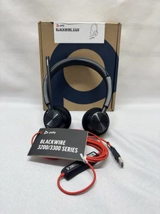 Poly Blackwire 3320 Stereo Headset/mit Mikrofon USB-C HS USB-C/A 8X219AA Neu mit Etikett - Bild 1 von 6