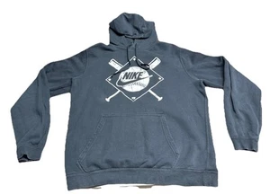Nike Baseball Hoodie Herren Gr. M Langarm Pullover Schwarz Taschen Sport Wandern - Bild 1 von 13