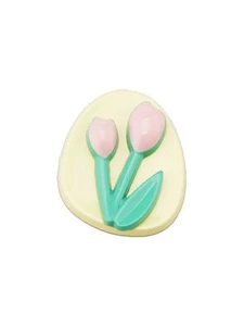 5pcs Tulip flower metal buttons for sewing and handmade 20x17mm - Picture 1 of 11