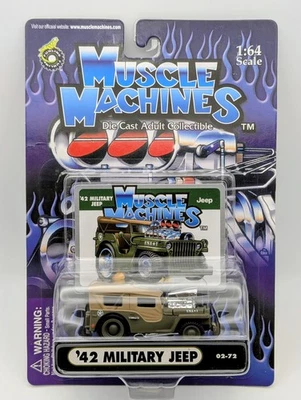 1:64 Muscle Machines '42 Military Jeep, Olive Drab; 2002  - Image 1 of 4