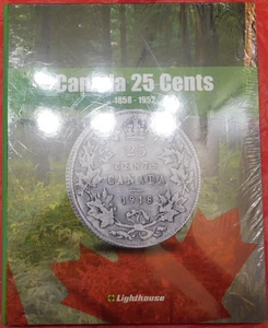 New Lighthouse 1858-1952 Canada Silver 25 Cents Empty Album Sealed in Cello - Picture 1 of 1