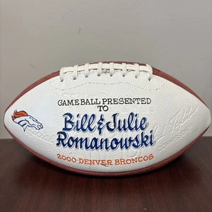 Bill & Julie Romanowski Denver Broncos Spielball 2000 Wilson RAR - Bild 1 von 5