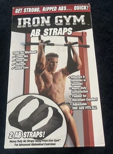 IRON GYM AB STRAPS Strapazierfähig für Bauchübungen VERSTELLBAR GEPOLSTERT - Bild 1 von 2