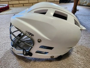 Cascade CS-R Lacrosse Helmet White Youth OSFM Mask Chin Strap Nice - Picture 1 of 8