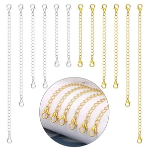 12/24 Stck. Edelstahl Halskette Armband Verlängerung Kettenverlängerer Silber Gold - Bild 1 von 13