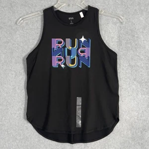 DSG Movement Shirt L Performance Lightweight Black TankTop Graphic Run Racerback - Picture 1 of 9