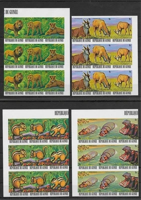 SMT, 1977, GUINEA: Animales africanos Mi nr 793/810 imperf X 3, MNH NO LISTADO CV Foto 1 de 2
