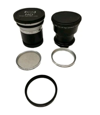 (2) OPTEKA .45x AF High Definition II 58mm Wide Angle And 3.2x Telephoto Lens - Image 1 of 4