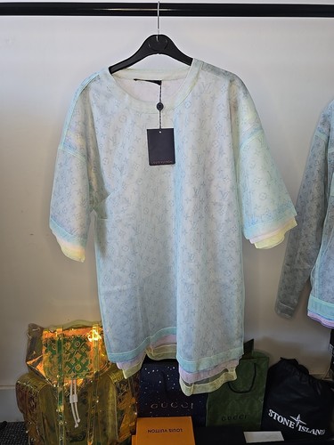 LOUIS VUITTON（LV） T shirt Louis Vuitton Monogram Tulle maglia multicolore a strati LV Medium M