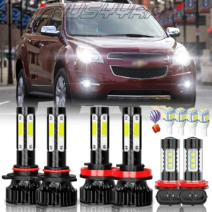 For Chevy Equinox 2010-2017 6x LED Headlight Hi&Lo + Fog Light Bulbs Combo Kit - Picture 1 of 15