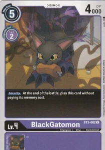 Juego de cartas Bandai Digimon 2021 - Blackgatomon BT3-082 U - púrpura - Imagen 1 de 2