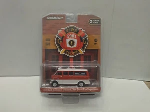 FORD ECOLINE 1970 PATERSON FIRE/POMPIERS/BOMBEROS FIRE RESCUE 1:64 GREENLIGHT - Imagen 1 de 2