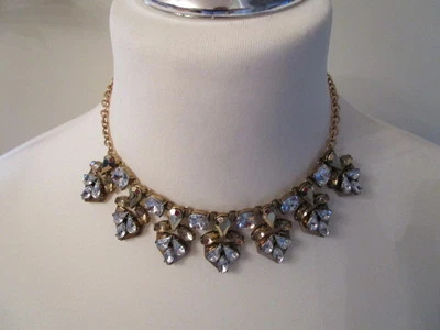 Collier Strass Statement  Ausdrucksstark goldfarben - Bild 1 von 3
