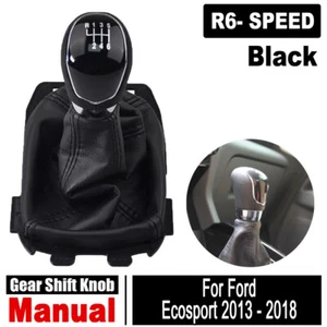 6 Speed For Ford Ecosport 2013 2014 2015 2016-2018 Gear Shift Knob Shifter Boot - Picture 1 of 9