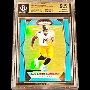 JuJu Smith-Schuster RC 2017 Panini LIGHT BLUE PRIZM Rookie /199 - BGS 9.5 Pop 4 - Bild 1 von 3