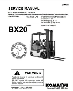 PDF!!! 1100 PAGES Komatsu FG25ST-14 Forklift BX-20 Series Service Repair Manual - Picture 1 of 1