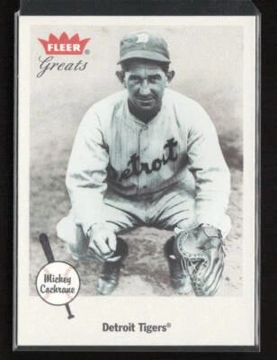 Fleer Greats of the Game #47 2002 Mickey Cochrane Detroit Tigers Foto 1 de 2