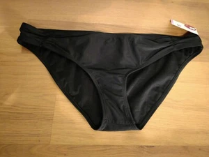 Juniors So Intimates Runched Sides Hipster Bikini Bottoms, Black, Size XLarge - Picture 1 of 3