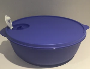 Tupperware Crystalwave große 3 Quart Mikrowellenschüssel blau #2643 Neu Lupinenblau - Bild 1 von 2