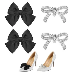 4pcs Shoe Clips Bow Shoe Clips Detachable Bowknot Shoe Clips for Women Bow Sh... - Picture 1 of 7