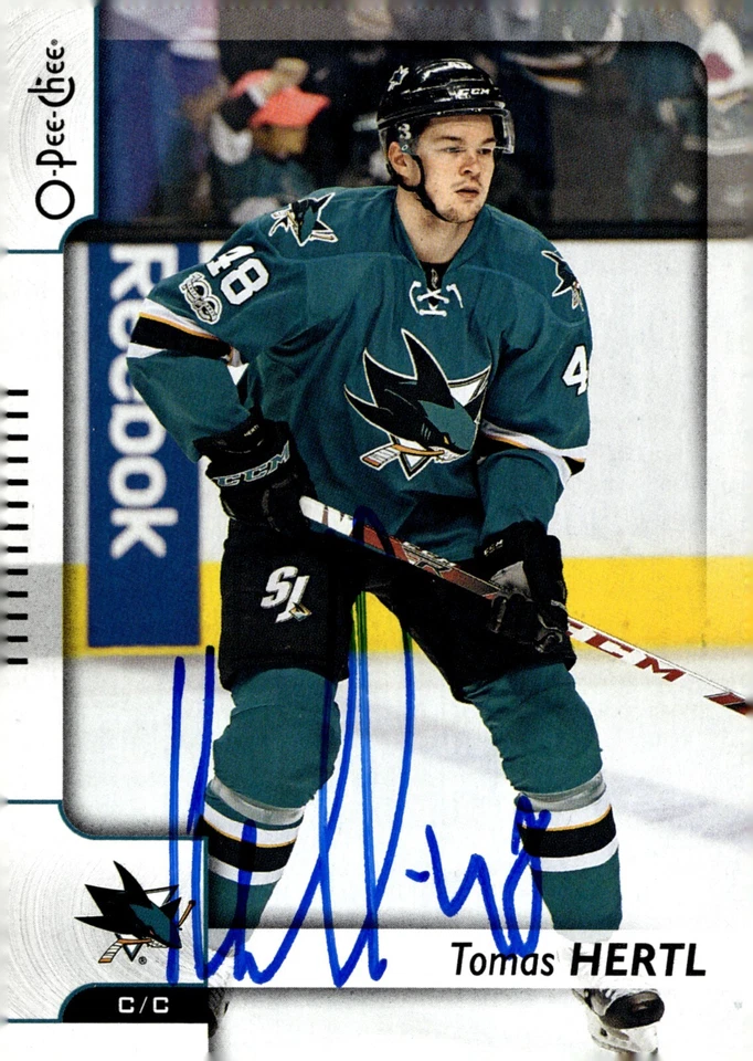 Tomas Hertl - Signed 2017-18 O-Pee-Chee Card #191 - San Jose Sharks - Image 1 of 2