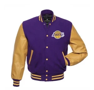 LOS ANGELES LAKERS JACKET - VARSITY JACKET - JACK N HOODS - Picture 1 of 4