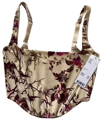 Out From Under Lovestruck Square-Neck Corset Women’s Small Floral New - Image 1 of 4