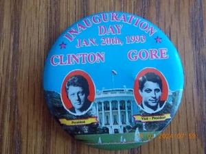 Inauguration Day Jan 20 1993 Clinton/ Gore Presidential Pinback/ Pin/ Button - Bild 1 von 2