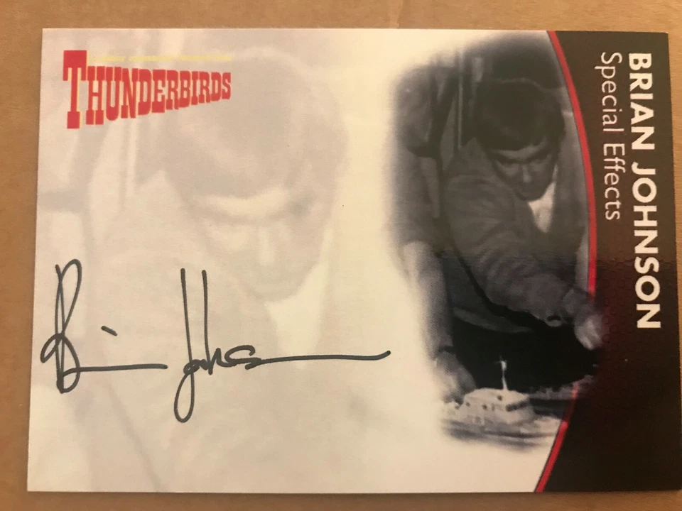 THUNDERBIRDS SERIES 2: AUTOGRAPH CARD: BRIAN JOHNSON - SPECIAL EFFECTS BLACK INK - Image 1 of 1