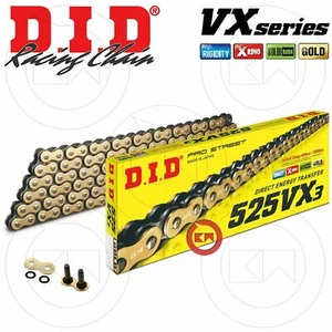 CATENA TRASMISSIONE DID 525VX3 118M X-RING ORO BENELLI TRK 502 ABS 500 2017-2020 - Foto 1 di 7